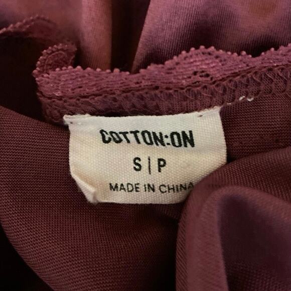 Cotton On Purple Lace Spaghetti Silk Satin Sleeveless Mini Cami Slip Dress Sz S - Picture 5 of 6